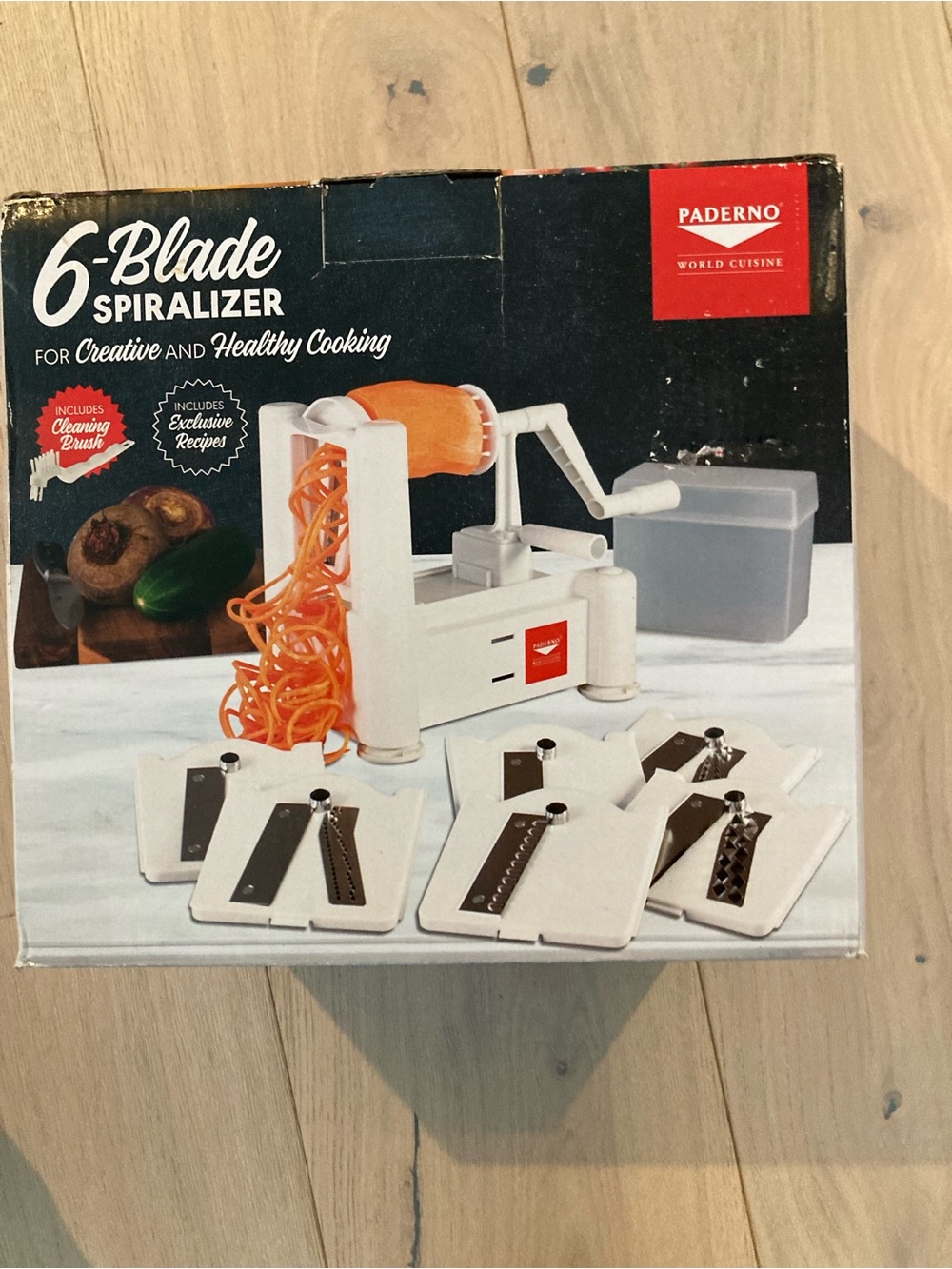 Paderno World Cuisine 6-Blade Spiralizer-New in Box